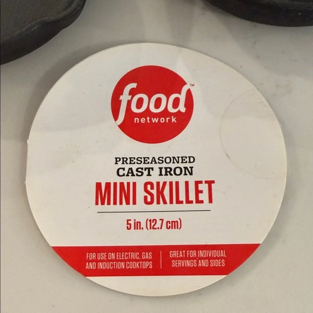 Food Network Black Mini Cast Iron Skillets set of 4